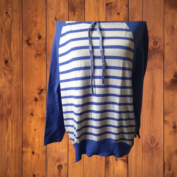 ST. JOHN'S BAY WOMEN'S MEDIUM LONG SLEEVE COWL NECK SWEATER PULLOVER STRIPED - Picture 3 of 5